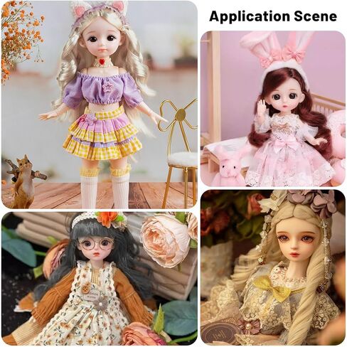 Gloobleland 5pcs 5 ألوان دمية طويلة تلميح بيرس ترم تسريحات شعر شعر مستعار دمى الشعر دمية صنع الفنون لوازم DIY Twist Braid Doll شعر مستعار الشعر in Kuwait