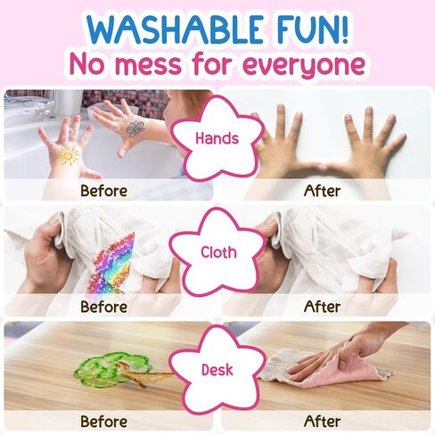 Water Drop Crayons for Toddlers, Non Toxic Washable, Ergonomic, 12 Pack in Kuwait