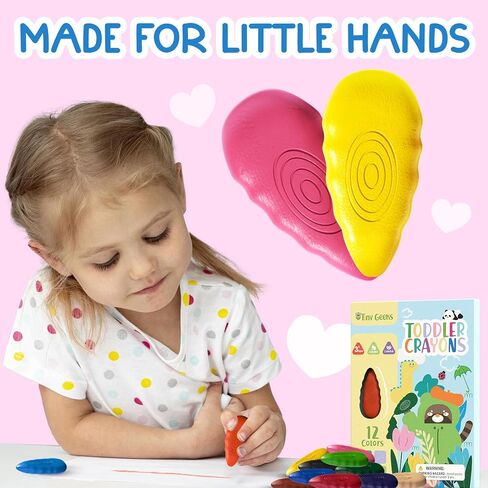 Water Drop Crayons for Toddlers, Non Toxic Washable, Ergonomic, 12 Pack in Kuwait