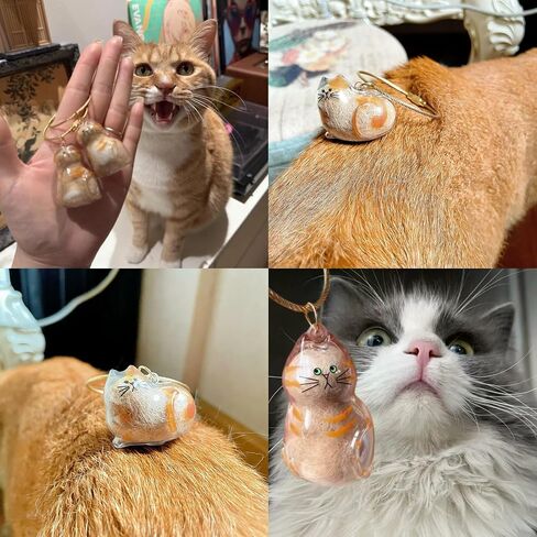 6Pcs Fur-Ever Loved Cat Hair Memorial Pendant, Cat Fur Keepsake Capsule Pendant, Cat Fur Keepsake Keychain, Pet Hair Storage Bottle, Cat Lover Collecting Gift in Saudi Arabia