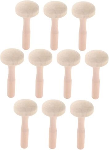 Tehaux 10pcs مصنوعة من خشب الحبر الأسطوانة DIY أداة طباعة الرسم الأسطوانة فرك للديكور المنزلي in Kuwait