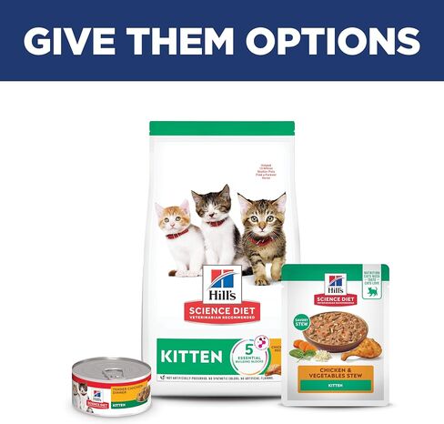 Hill's Science Diet Kitten, Kitten Premium Nutrition, Wet Cat Food, Chicken Stew, 2.8 oz Pouch, Case of 24 in Kuwait