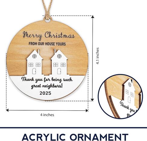 Neighbor Christmas Ornaments 2025, Meaningful Ornament for Neighbors, Best Neighbor Ornament Gift, Neighbor Gifts for Christmas, Holiday Ornaments, Neighbors and Friends Gifts Ideas Keepsake in Saudi Arabia