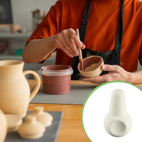 Weysat 3 Pcs Pottery Kiln Plug Peephole Plug for Kilns, 3-1/2" Long, Tapers from 1-1/4" to 3/4", Reliable Stone Pottery Tools and Accessories, Not Pure White in Saudi Arabia