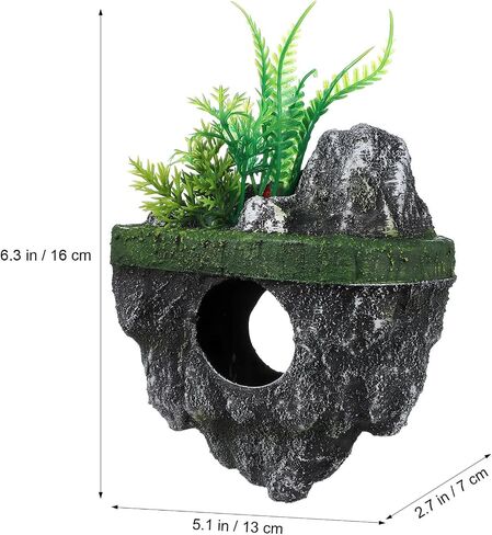 Aquarium Floating Island Decorations, 2Pcs Aquarium Flying Suspended Stone Fish Tank Floating Moss Rocks for Landscape Decor in Saudi Arabia
