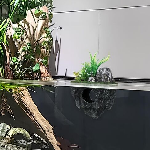 Aquarium Floating Island Decorations, 2Pcs Aquarium Flying Suspended Stone Fish Tank Floating Moss Rocks for Landscape Decor in Saudi Arabia