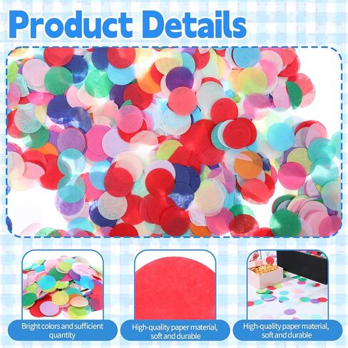 ورقة حلويات ، 5000 PCS 1 بوصة مائدة مستديرة متعددة الألوان Confetti قوس قزح الأنسجة دوائر الورق ل DIY مهرجان حفل زفاف الحرف DIY Scrapbooking زفاف الزفاف in Kuwait