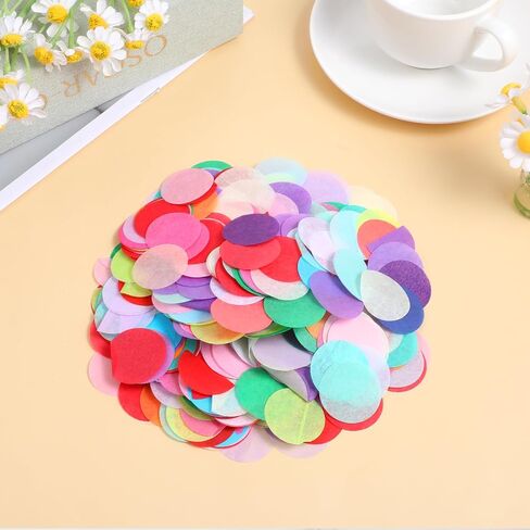 ورقة حلويات ، 5000 PCS 1 بوصة مائدة مستديرة متعددة الألوان Confetti قوس قزح الأنسجة دوائر الورق ل DIY مهرجان حفل زفاف الحرف DIY Scrapbooking زفاف الزفاف in Kuwait