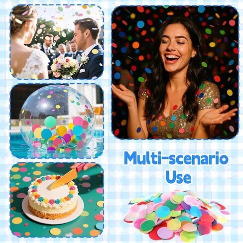 ورقة حلويات ، 5000 PCS 1 بوصة مائدة مستديرة متعددة الألوان Confetti قوس قزح الأنسجة دوائر الورق ل DIY مهرجان حفل زفاف الحرف DIY Scrapbooking زفاف الزفاف in Kuwait