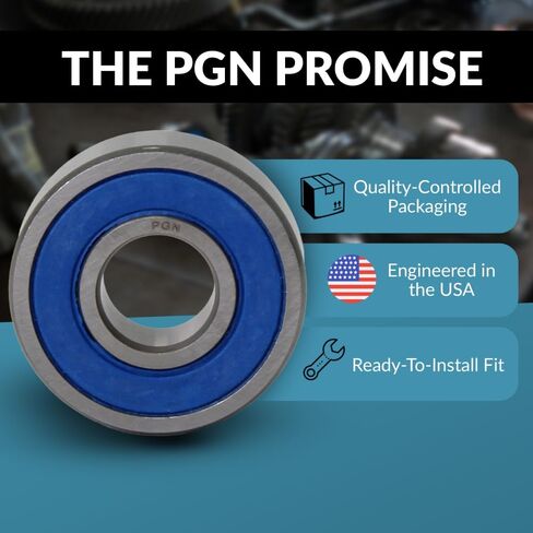 PGN (10 Pack) 6001-2RS Bearing - Lubricated Chrome Steel Sealed Ball Bearing - 12x28x8mm Bearings with Rubber Seal & High RPM Support in Saudi Arabia