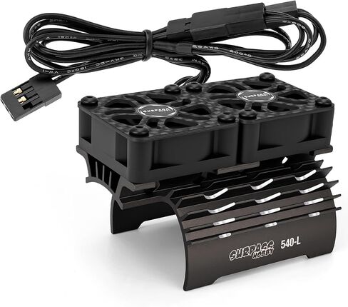 RC CAR Dual التبريد مراوح 30 مم 28000 دورة في الدقيقة محرك مع الغطاء المعدني 3650 3660 3665 540 550 محرك بيرش توينز ترسخن في 1/10 قطر شاحنة سيارة RC 36/38 مم (أحمر) محرك (أحمر) in Kuwait