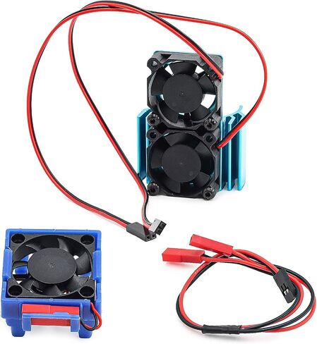 VXL-3S مروحة التبريد ESC ومحرك مروحة تبريد المحرك مروحة مزدوجة ل 1/10 SLASH 4x4 Stampede 4x4 ROSTLER 4X4 أجزاء ، استبدل 3340 Velineon VXL-3S (الأزرق) in Kuwait