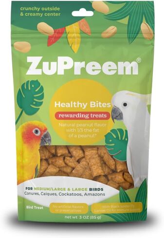 ZuPreem Healthy Bites, Parakeet & Cockatiel Treats, Low Fat, USA, 3 oz in Saudi Arabia