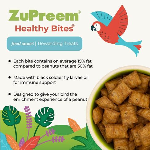 ZuPreem Healthy Bites, Parakeet & Cockatiel Treats, Low Fat, USA, 3 oz in Saudi Arabia