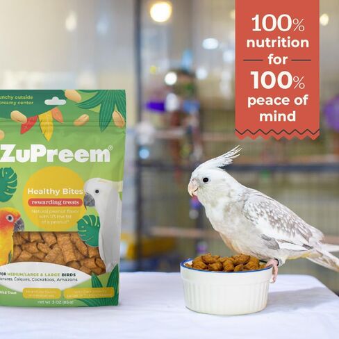 ZuPreem Healthy Bites, Parakeet & Cockatiel Treats, Low Fat, USA, 3 oz in Saudi Arabia