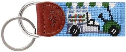 Smathers & Branson Beverage Cart Needlepoint Key Fob in Saudi Arabia