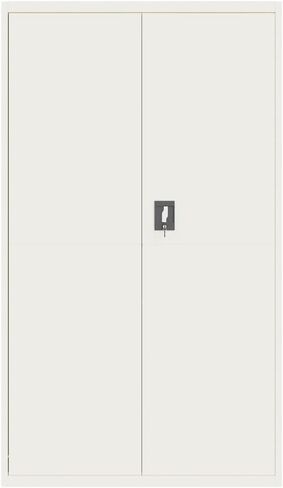 خزانة ملفات قابلة للقفل أنيقة ودائمة للتنظيم المكتبي ، 4 أرفف قابلة للتعديل ، فولاذ مطلي بالمسحوق ، أبيض in Kuwait