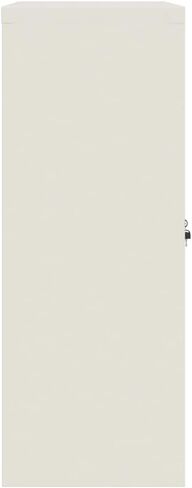 File Cabinet with 2 Lockable Doors and 2 Shelves, Metal Office Storage Filing Cabinet for Legal/Letter/A4, 15.7x35.4x41.3 in White Powder-Coated Steel in Saudi Arabia