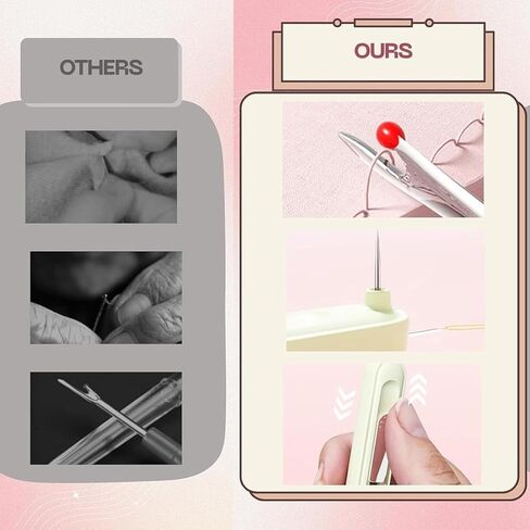 تم ترقيته الجديد 2 في 1 threader eedle threader ， eedle threadle for the thich stitch tool ، mini seamripper المحمولة ، لمستلزمات خياطة كروية كروية cross （3 pcs） in Saudi Arabia