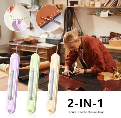 تم ترقيته الجديد 2 في 1 threader eedle threader ， eedle threadle for the thich stitch tool ، mini seamripper المحمولة ، لمستلزمات خياطة كروية كروية cross （3 pcs） in Saudi Arabia