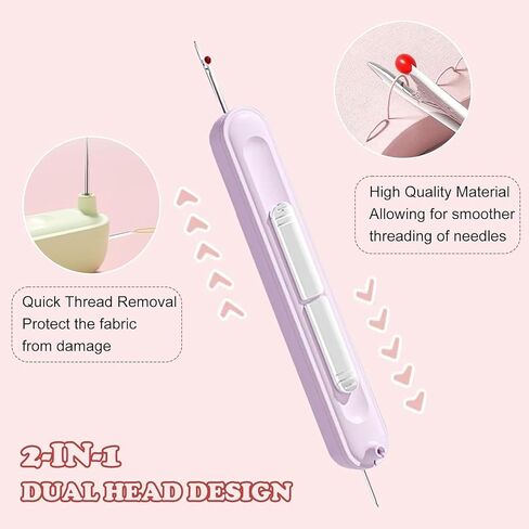 تم ترقيته الجديد 2 في 1 threader eedle threader ， eedle threadle for the thich stitch tool ، mini seamripper المحمولة ، لمستلزمات خياطة كروية كروية cross （3 pcs） in Saudi Arabia