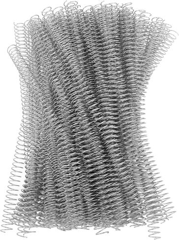 100Pcs 14.3mm Iron Spiral Binding Coils, 48 Teeth 4:1 Pitch, 115 Sheet Capacity for A4 Paper, 360 Degree Rotatable, Easy to Cut and Bind (Gold) in Kuwait
