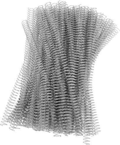 100Pcs 14.3mm Iron Spiral Binding Coils, 48 Teeth 4:1 Pitch, 115 Sheet Capacity for A4 Paper, 360 Degree Rotatable, Easy to Cut and Bind (Gold) in Kuwait