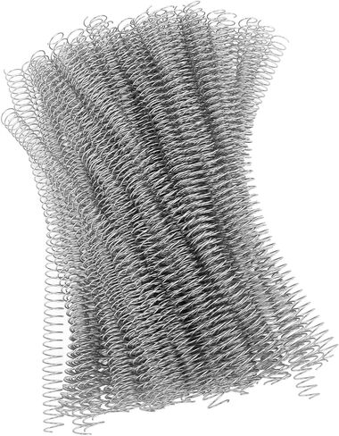 100Pcs 14.3mm Iron Spiral Binding Coils, 48 Teeth 4:1 Pitch, 115 Sheet Capacity for A4 Paper, 360 Degree Rotatable, Easy to Cut and Bind (Gold) in Kuwait