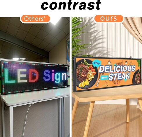 P5 علامة LED قابلة للبرمجة (39 "× 14") ، تم ترقيتها في الهواء الطلق RGB لوحة الرسائل الرقمية الكاملة ، تدعم تشغيل الفيديو والصور ، التحكم في WiFi & USB ، عرض الإعلانات LED للأعمال التجارية in Saudi Arabia