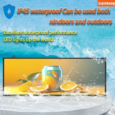 P5 علامة LED قابلة للبرمجة (39 "× 14") ، تم ترقيتها في الهواء الطلق RGB لوحة الرسائل الرقمية الكاملة ، تدعم تشغيل الفيديو والصور ، التحكم في WiFi & USB ، عرض الإعلانات LED للأعمال التجارية in Saudi Arabia