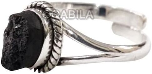 حلقة أوبال أسود طبيعية ، حلقة من الأحجار الكريمة الأسود الأسود ، أحجار المواليد ، خاتم بوهيمي صغير ملتوية ، 925 المجوهرات الفضية الاسترليني ، خاتم أخمص القدمين ، هدية ذكرى ، حلقة قابلة للتعديل يدويًا ، حلقة نسائية in Saudi Arabia