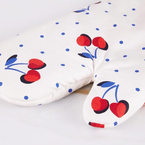 Kate Spade New York Cherry Dot Kitchen Fael ، Aven Mitt & Pot حامل 4 عبوات ، 17 "× 28" ، 7 "× 13" ، 7 "× 10" ، أبيض/أحمر/أزرق in Saudi Arabia