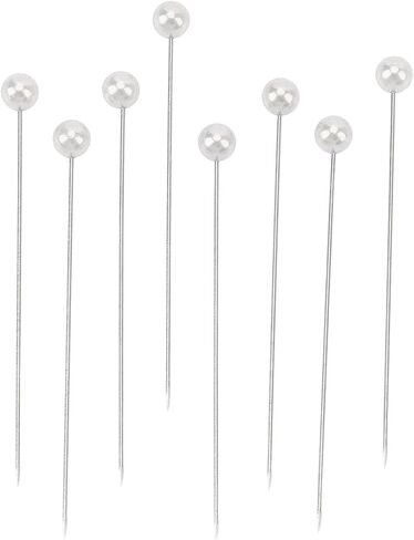 Pearlized Ball Head Pins Luxury Delicate Decorative Straight Pins for Floral Arrangements Corsage Fabric Crafts Acrylic Stainless Steel 6.5cm 100Pcs with Storage Box (Orange) in Saudi Arabia