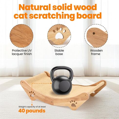 KEDAO SISAL CAT SCRECKER BED SCREAR CATS INDOOR CATS AMMOCK ATTLEST CATTY CAT SCRINGER CATS WOODEN CATS FAD in Kuwait