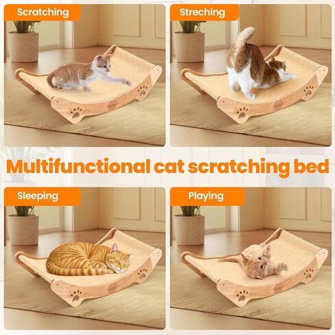 KEDAO SISAL CAT SCRECKER BED SCREAR CATS INDOOR CATS AMMOCK ATTLEST CATTY CAT SCRINGER CATS WOODEN CATS FAD in Kuwait