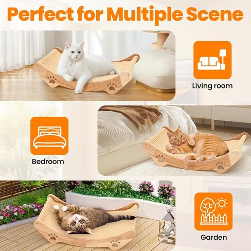 KEDAO SISAL CAT SCRECKER BED SCREAR CATS INDOOR CATS AMMOCK ATTLEST CATTY CAT SCRINGER CATS WOODEN CATS FAD in Kuwait