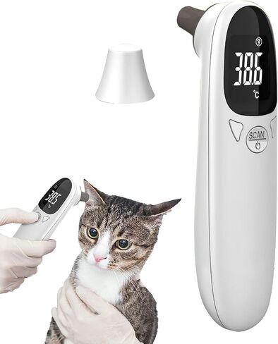 Cat Temperature Meter | Digital Pet Thermograph,Gauge Instant Portable Thermograph for Cattle Indoor Pigs Horse Cats Livestocks Health Dogs in Saudi Arabia