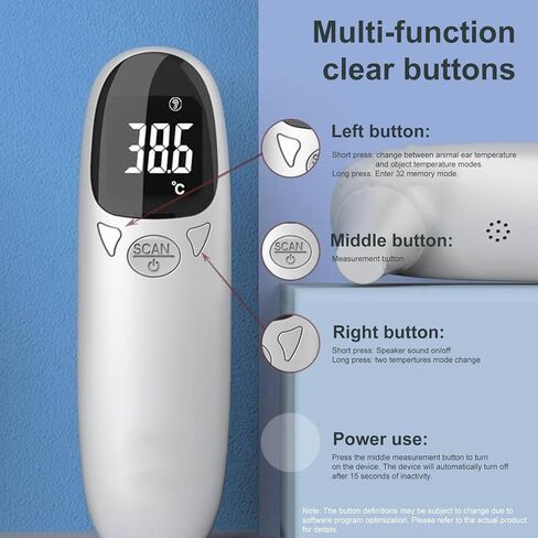 Cat Temperature Meter | Digital Pet Thermograph,Gauge Instant Portable Thermograph for Cattle Indoor Pigs Horse Cats Livestocks Health Dogs in Saudi Arabia