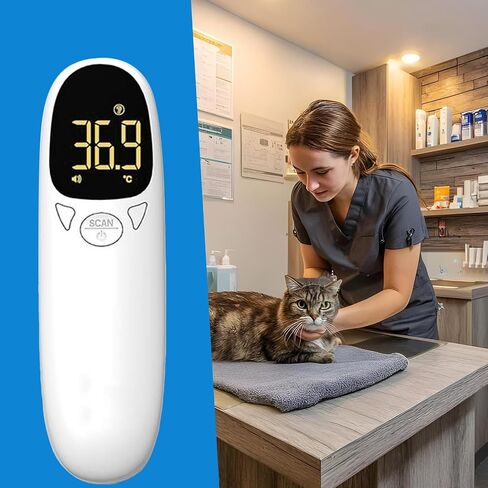 Cat Temperature Meter | Digital Pet Thermograph,Gauge Instant Portable Thermograph for Cattle Indoor Pigs Horse Cats Livestocks Health Dogs in Saudi Arabia