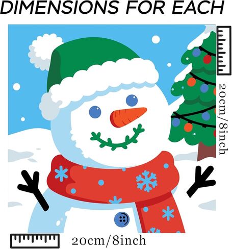 4 حزمة عيد الميلاد طلاء أرقام أرقام للأطفال (مع إطار)-الطلاء حسب العدد للأطفال ، سهلة أكريليك مائية لوحة زيت مجموعات زيت الطفل 5-8-12-12-13 ديكور الجدار (8x8in) in Kuwait