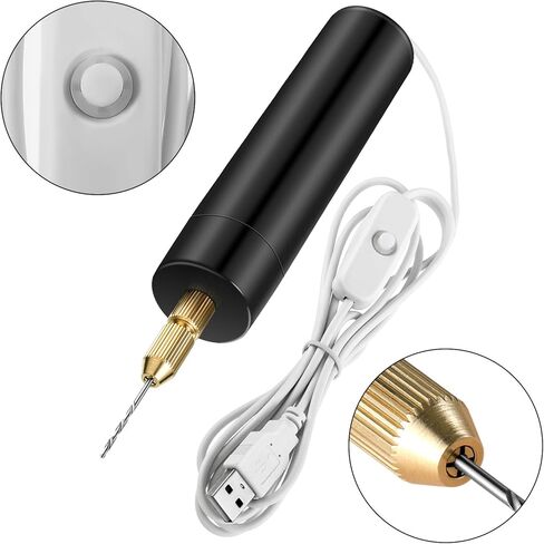 Electric Resin Drill Set, Including 300 Gold Silver Eye Screws, 10 Twist Drill Bits Tools, Electric Mini Drill with Wrench Hex Pin Vise for Casting Resin DIY Molds Keychain Craft Making in Saudi Arabia