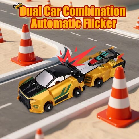 تصادم تحويل سيارة ديناصور ، سيارات مغناطيسية 2 في 1 تتحول إلى دينو ، لعبة ديناصورات روبوت للأطفال 3-5 هدية عيد ميلاد عيد الميلاد المثالية للبنين (الذهب اللامع) in Kuwait