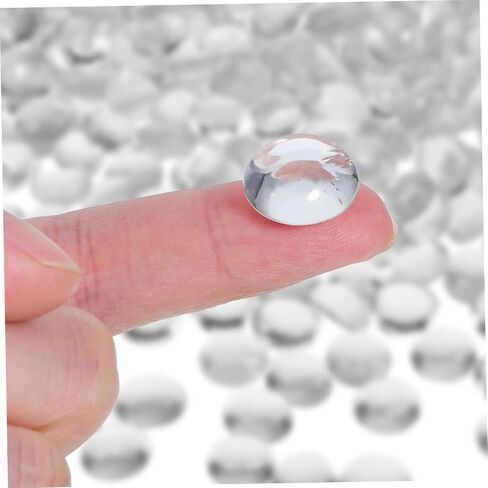 Lifekome 300pcs حبات زجاجية واضحة الرخامات الزجاجية المسطحة الشفافة لمواد الحشو المزهرية مبعثر in Saudi Arabia