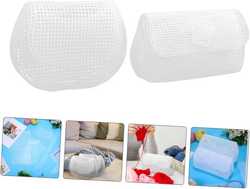 Tehaux 10sets شبكات البلاستيك شبكات القماش لصياغة DIY صياغة وسادات النسيج متعددة الوظائف لصنع أكياس التطريز والمشاريع الإبداعية خفيفة الوزن ومواد متينة in Kuwait