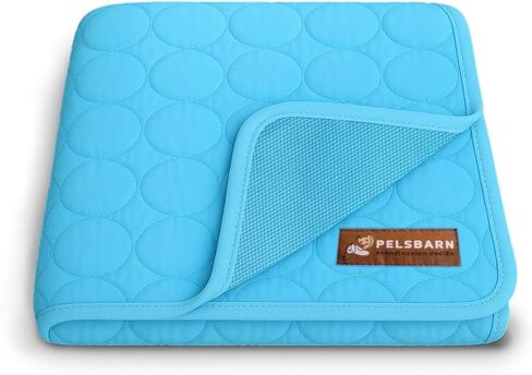 Pelsbarn Dog Cooling Mat- Ice Silk Summer Comfort, Self Cooling, Non-Slip Dog Pad, Durable & Washable, Mat for Large Dogs 65x95 cm, Support Shelter Dogs with Every Purchase (Beige) in Saudi Arabia
