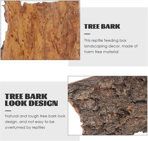 4pcs Natural Cork Bark Bits Reptile Bark Bedding Flat Cork Bedding Terrariums Substrate for Snake Spiders Bearded Dragons Frogs Tank Supplies in Saudi Arabia