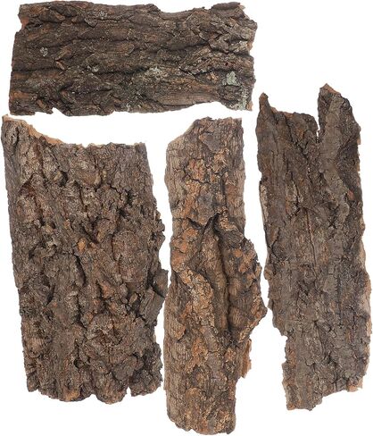 4pcs Natural Cork Bark Bits Reptile Bark Bedding Flat Cork Bedding Terrariums Substrate for Snake Spiders Bearded Dragons Frogs Tank Supplies in Saudi Arabia