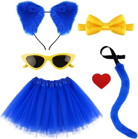 مجموعة إكسسوارات أزياء Matiniy Cat تتضمن تنورة توتو على شكل ذيل القطة وعصابة رأس لمستلزمات الهالوين in Kuwait