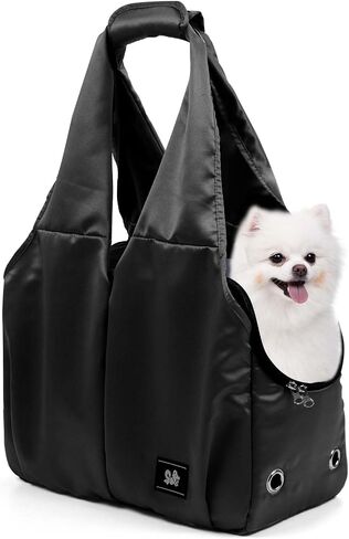 Dog Purse Carrier for Small Dogs, Cats, and Puppies – Soft-Sided Travel Pet Tote Bag with 4 Large Pockets, Foldable, Lightweight, Fits Pets up to 15 lbs, for Travel, Outings (Beige) in Saudi Arabia