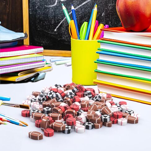 200PCs Sports Ball Mini Erasers Soccer Basketball Football Baseball Pencil Erasers Bulk for Classroom Gift Rewards Student Prizes Sport Party Favor (Sports Ball) in Kuwait